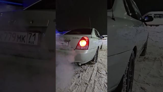 Hyundai Elantra XD 2.0 управляемый выхлоп с заслонкой