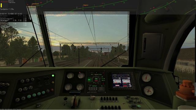 ZDSimulator | ЭП1п-054 со скорым поездом №004 Москва-Кисловодск ,по участку МинВоды-Кисловодск