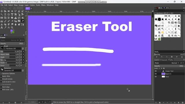 Belajar Dasar GIMP #30 - Eraser Tool