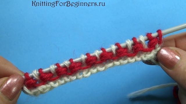 Забавные шишечки - узор вязания спицами   Knitting Pattern 17