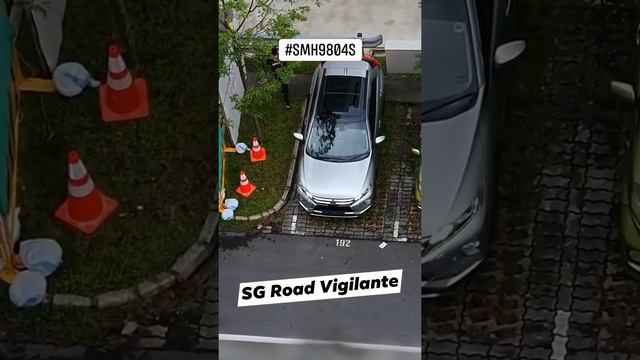 1sep2021 Marsiling Road #SMH9804S Mitsubishi Eclipse Cross Reserving Hdb Parking Lot #192 With Cone