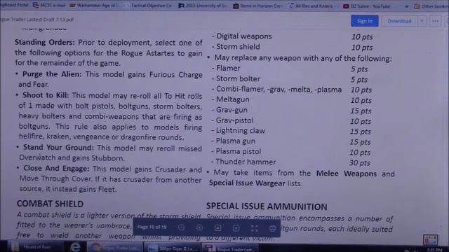 Kill Team: Rogue Trader List