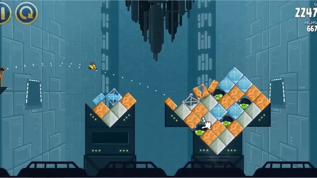 Angry Birds Star Wars :: Death Star Level 2-20 :: 3 Stars :: High Score