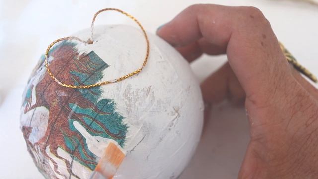 Napkin Decoupage Mermaid Ornament, Quick And Easy!
