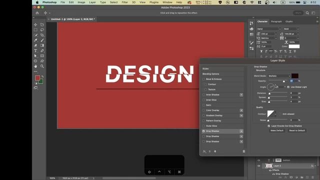 Photoshop Tutorial | Sliced Text Effect With Adobe Photoshop | Graphic Design Tutorial