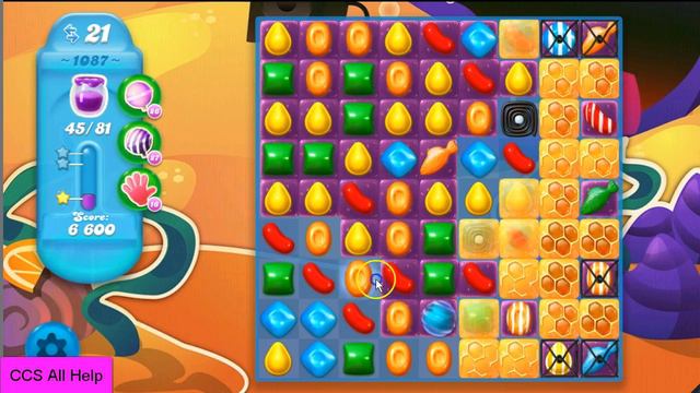 Candy Crush Soda Saga Level 1087 1 lolly
