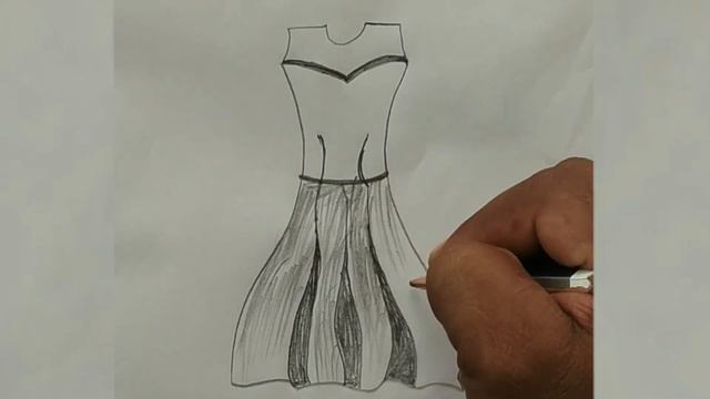 How To Draw Dress Design || Dress Design Easy Drawing Step By Step ||