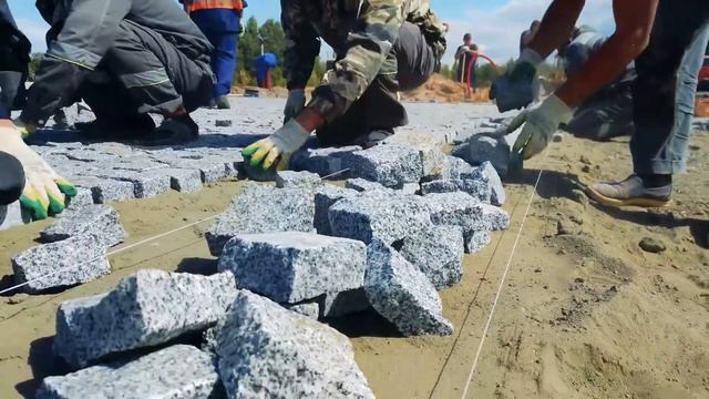 Гранитная брусчатка от Росгранит используется на крупных объектах России.