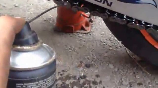 Смазка цепи на мотоцикле HONDA CB600