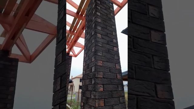 Очень Красивый Кирпич #колонна #кирпичнаякладка #невероятные #шедевр #класс