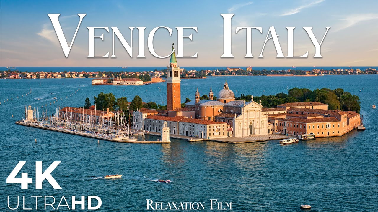 Venice Italy Beautiful Places In Europe With Meditaion Piano Music | 4K Relaxation Film