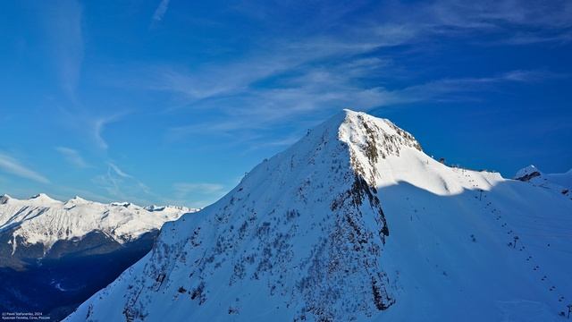 Timelapse. Горы в Красной Поляне, Сочи, Россия. Mountains In Krasnaya Polyana, Sochi, Russia