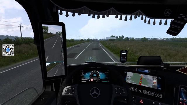 1 ETS 2. v1.49 Рейс Невинномысск - Кола Везу Древесную Кору На Mercedes Actros 2019 4000 км.