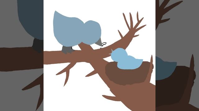 Timelapse Digital Art: Mother And Baby Bird