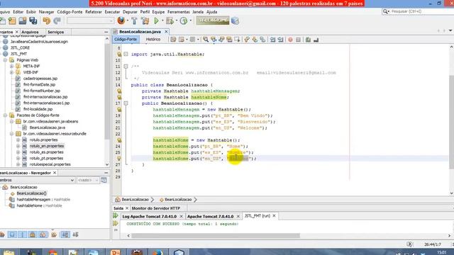Aula 5251 Java Para Web III   JSTL Criando JavaBean Hashtable Para Internacionalizar Uma Aplicacao