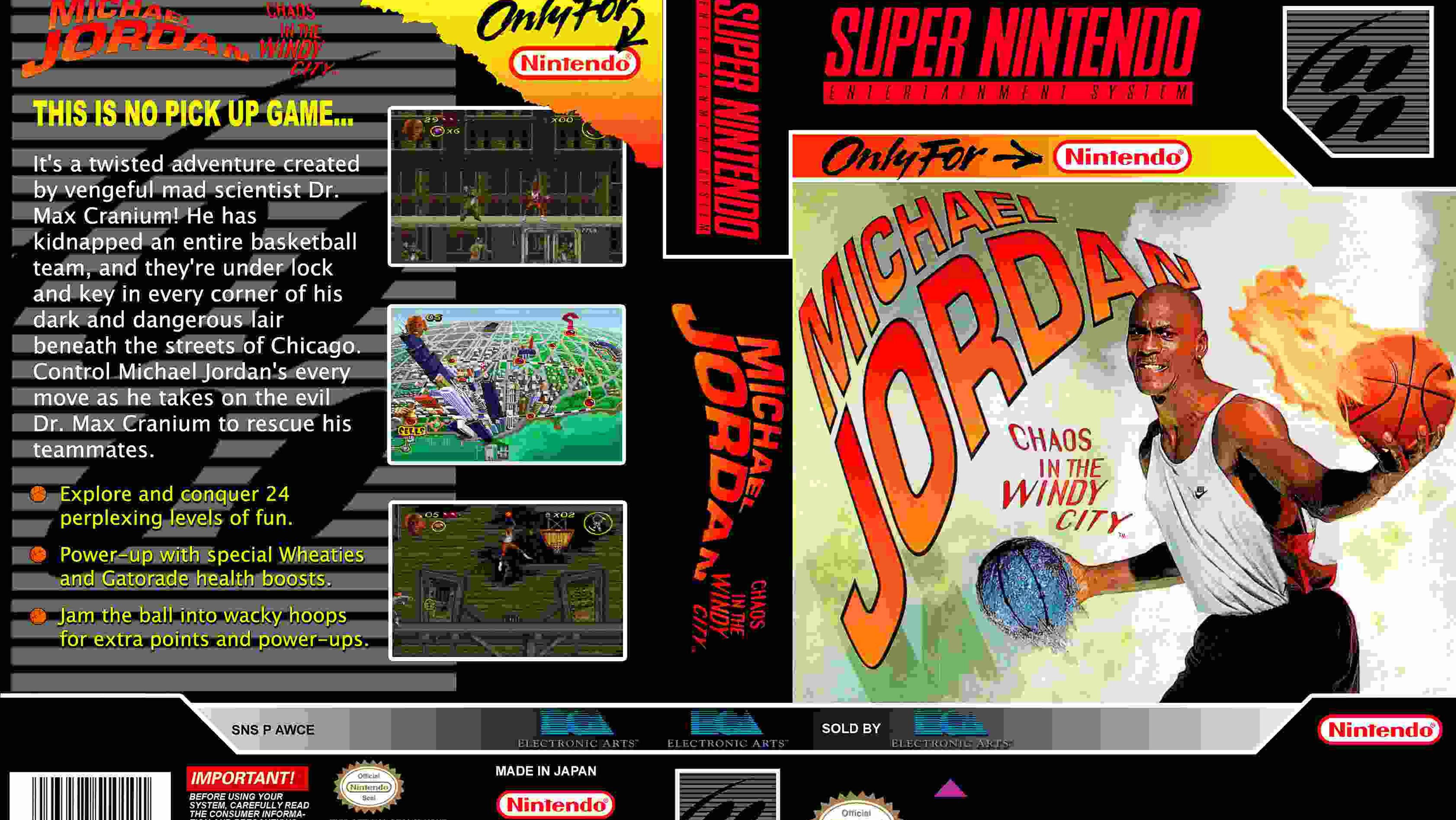 Super Nintendo (Snes) 16-bit Michael Jordan Chaos in the Windy City / Майкл Джордан Хаос в Городе