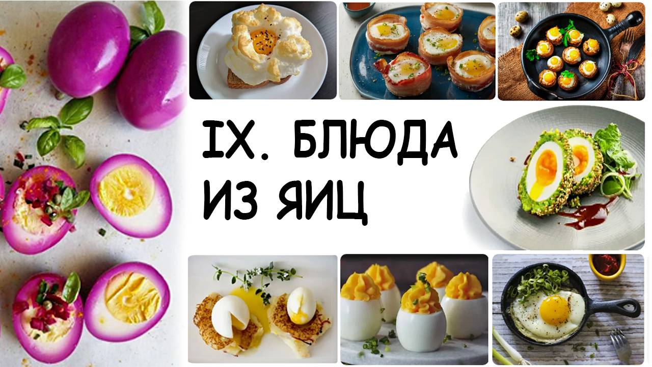 IX. БЛЮДА ИЗ ЯИЦ