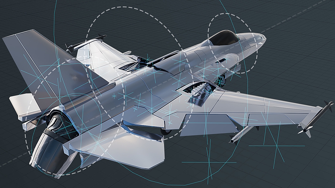 CGCookie Mechanical Rigging of a Fighter Jet in Blender