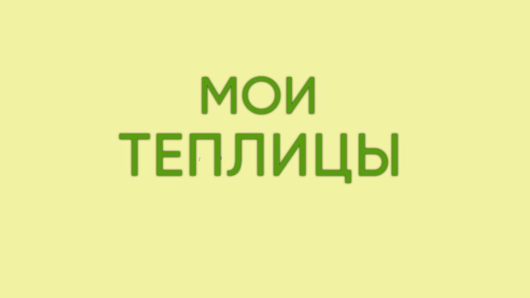 Мои теплицы