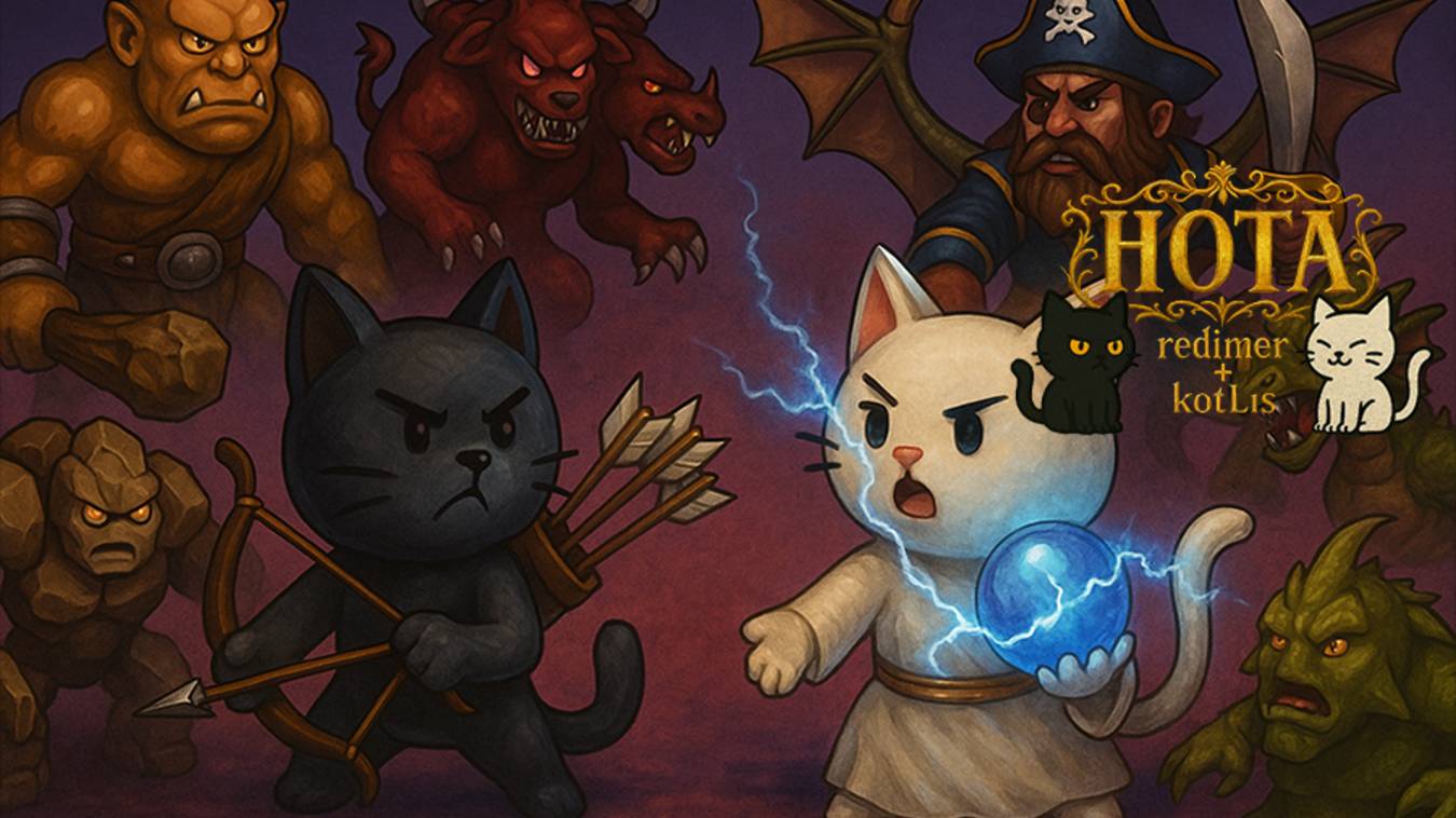 Играем в Heroes of Might and Magic 3 - Horn of the Abyss (HOTA) вдвоём и наверное радуемся жизни