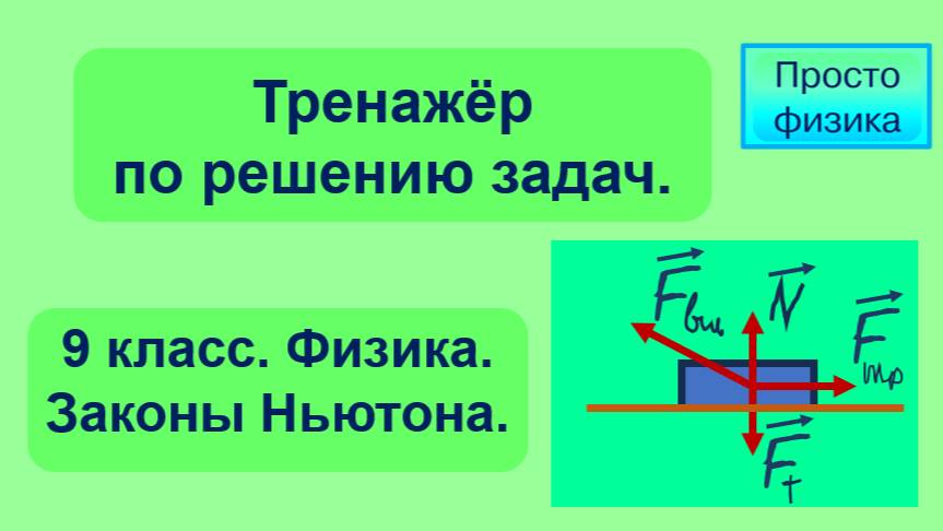 Тренажёр по решению задач. Законы Ньютона.