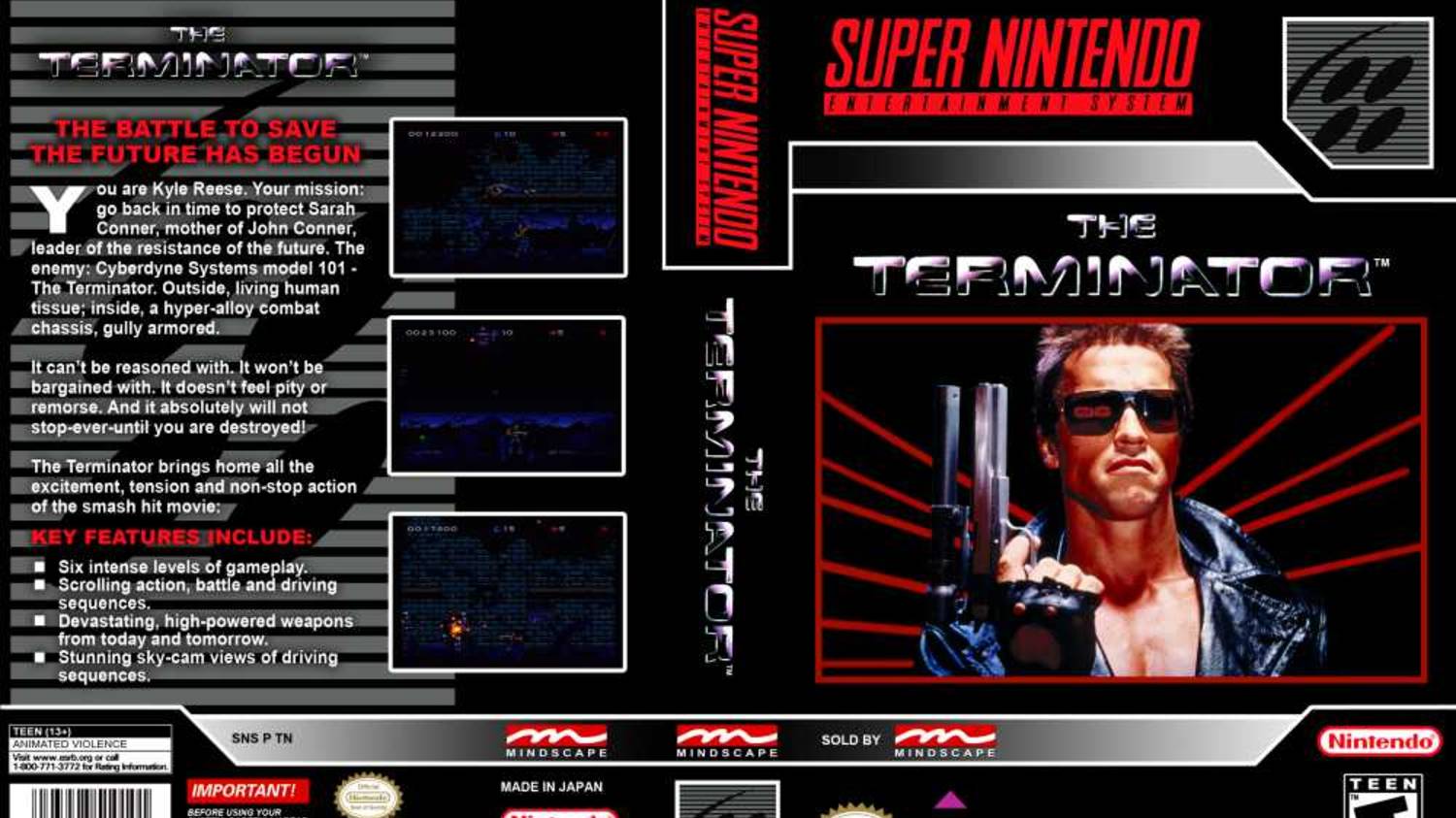 Super Nintendo (Snes) 16-bit The Terminator / Терминатор Прохождение / Long Play