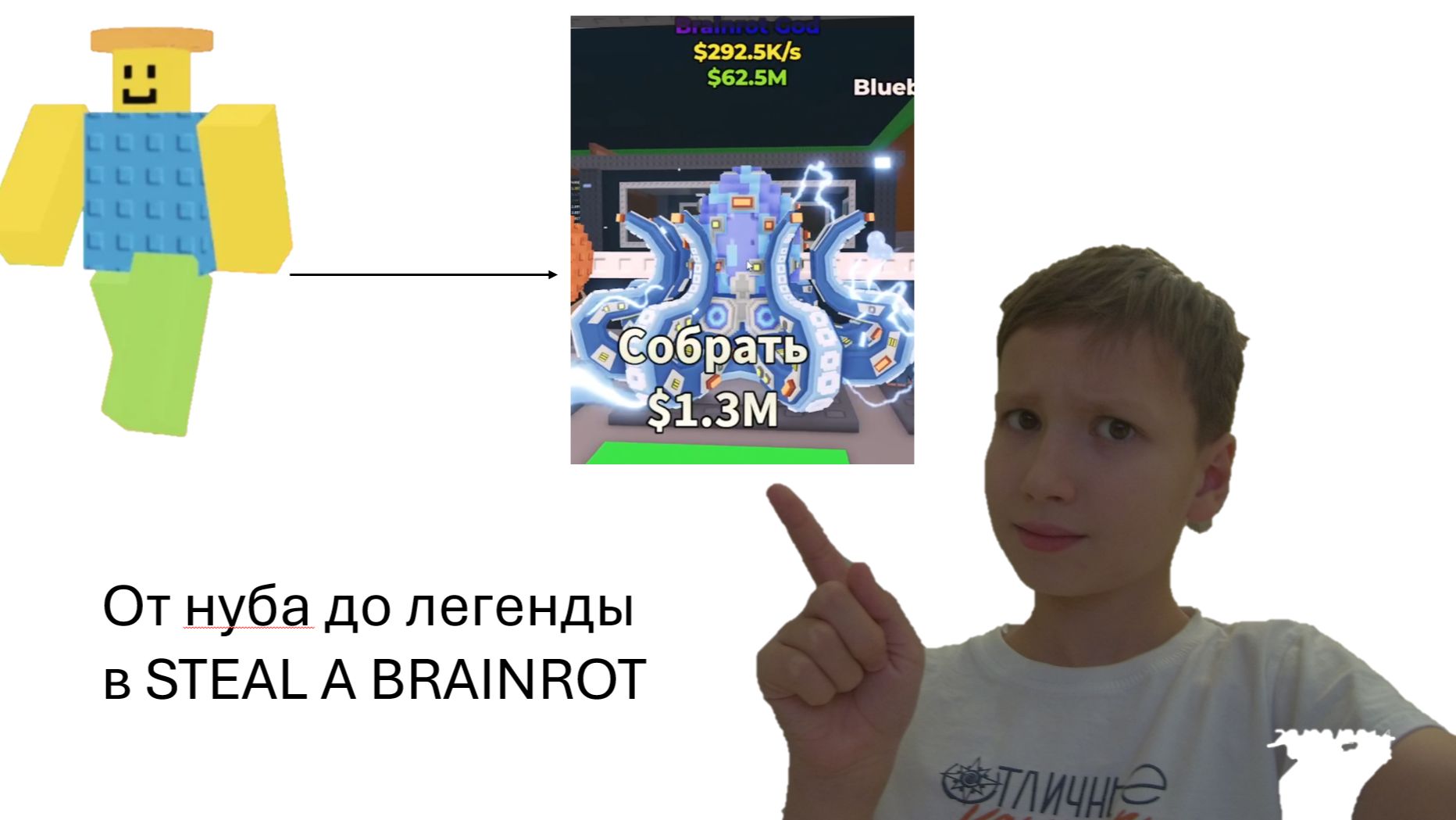 от нуба до легенды Steal a brainrot