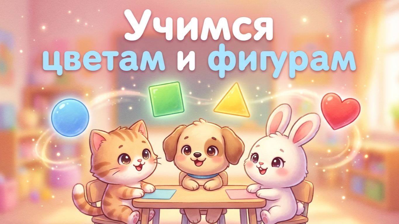 Учимся цветам и фигурам — Простые уроки для малышей
