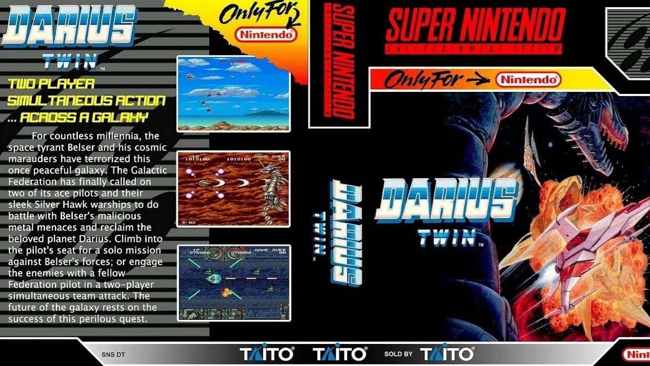 Super Nintendo (Snes) 16-bit Darius Twin / Близнец Дариуса Прохождение / Long Play