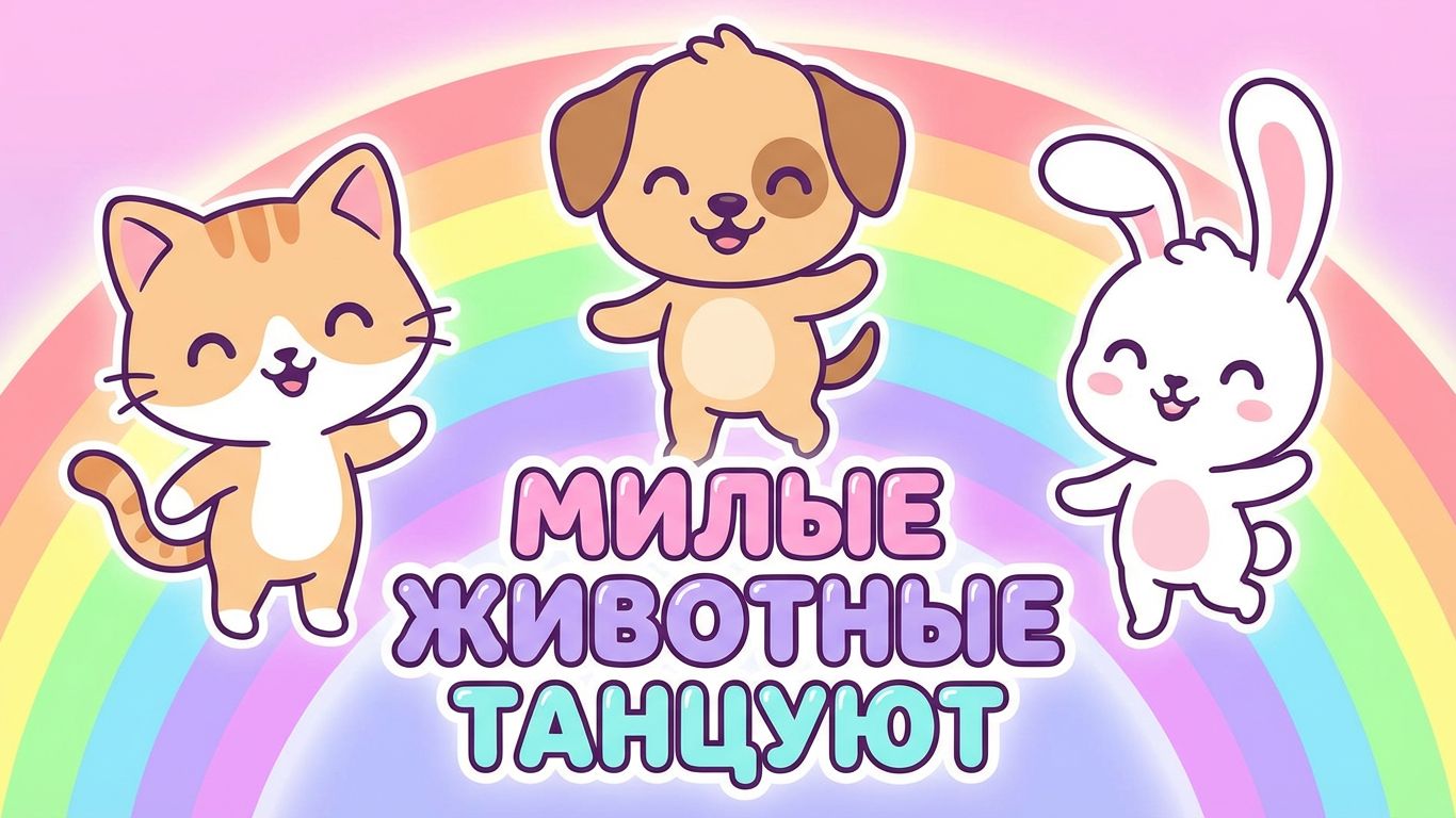 Милые животные танцуют — Весёлые песенки для детей
