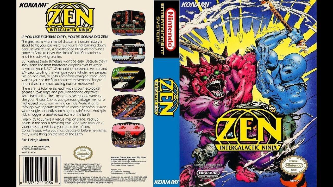 Dendy (Famicom,Nintendo,Nes) 8-bit Zen Intergalactic Ninja Прохождение