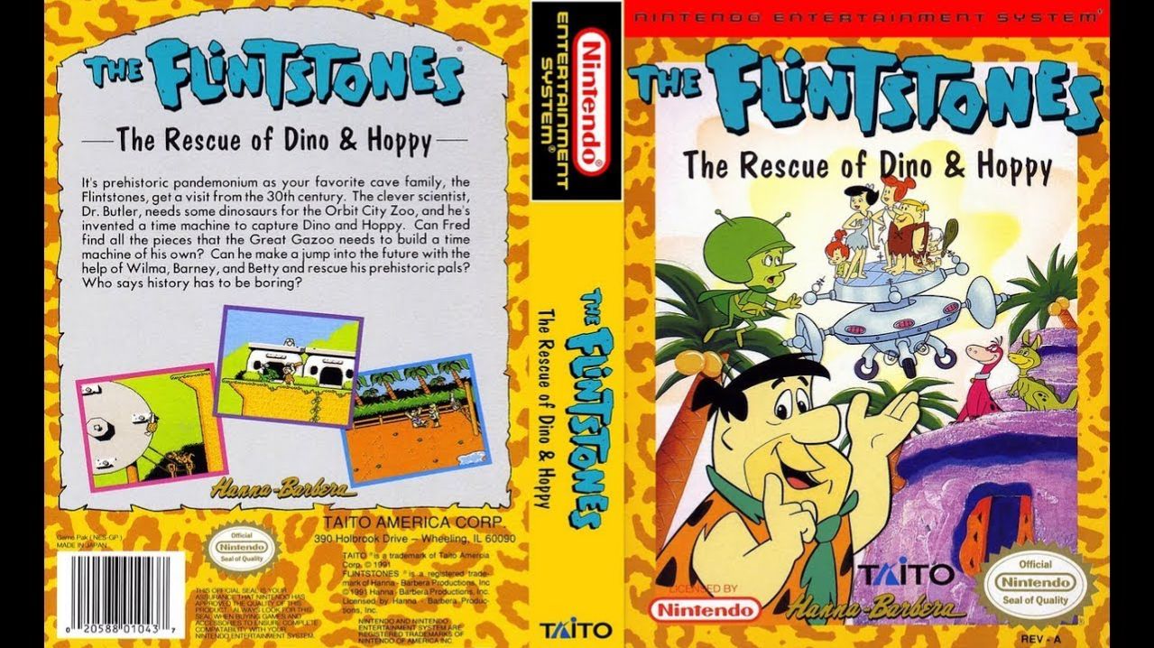 Dendy (Famicom,Nintendo,Nes) 8-bit The Flintstones The Rescue Of Dino and Hoppy Прохождение