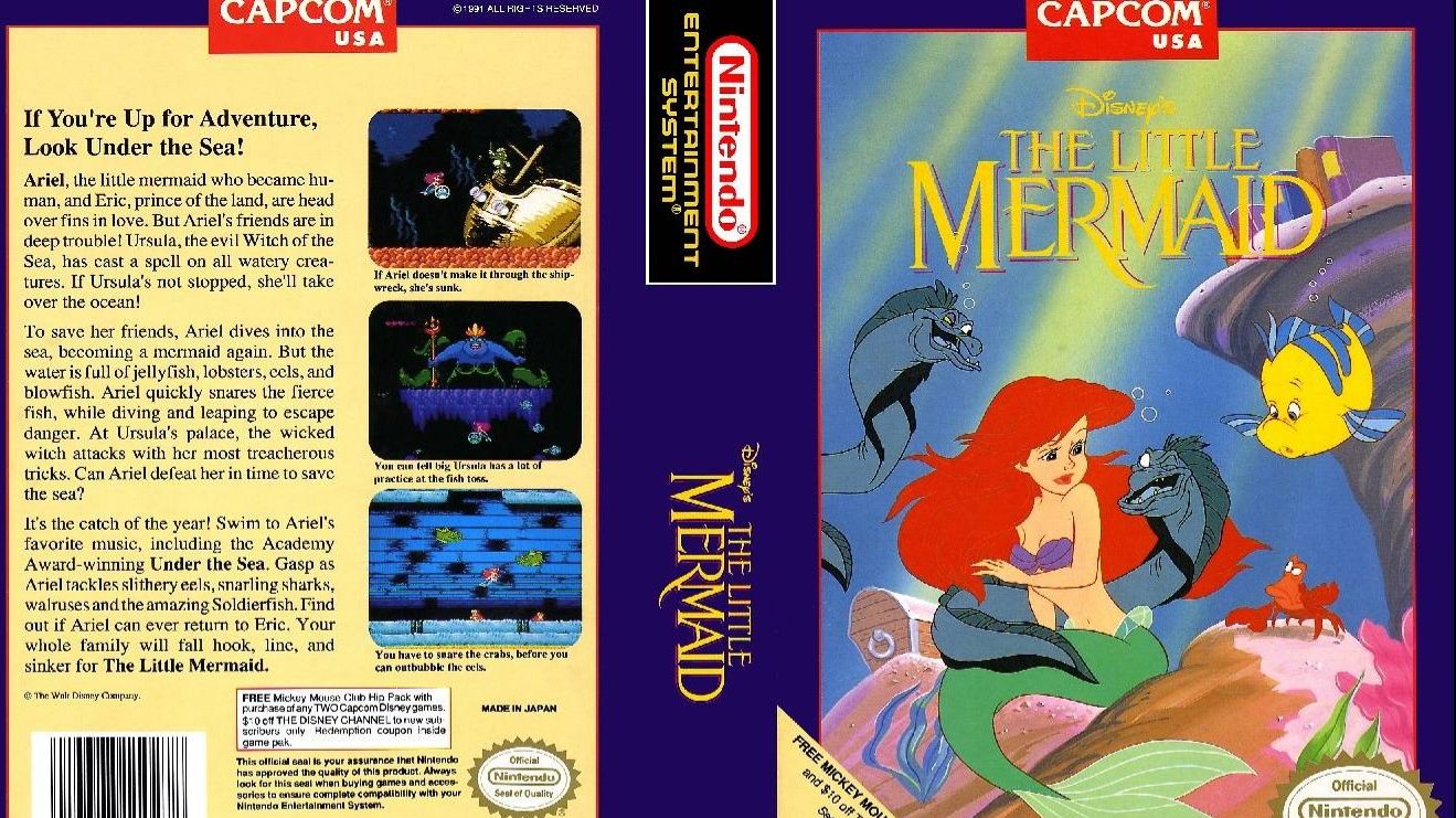Dendy (Famicom,Nintendo,Nes) 8-bit The Little Mermaid Прохождение