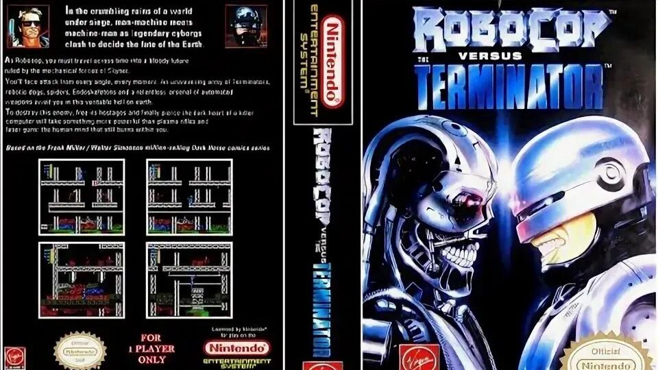 Dendy (Famicom,Nintendo,Nes) 8-bit RoboCop VS Terminator Прохождение