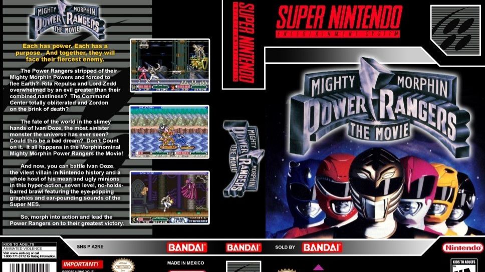 Super Nintendo (Snes) 16-bit Mighty Morphin Power Rangers The Movie Полное прохождение