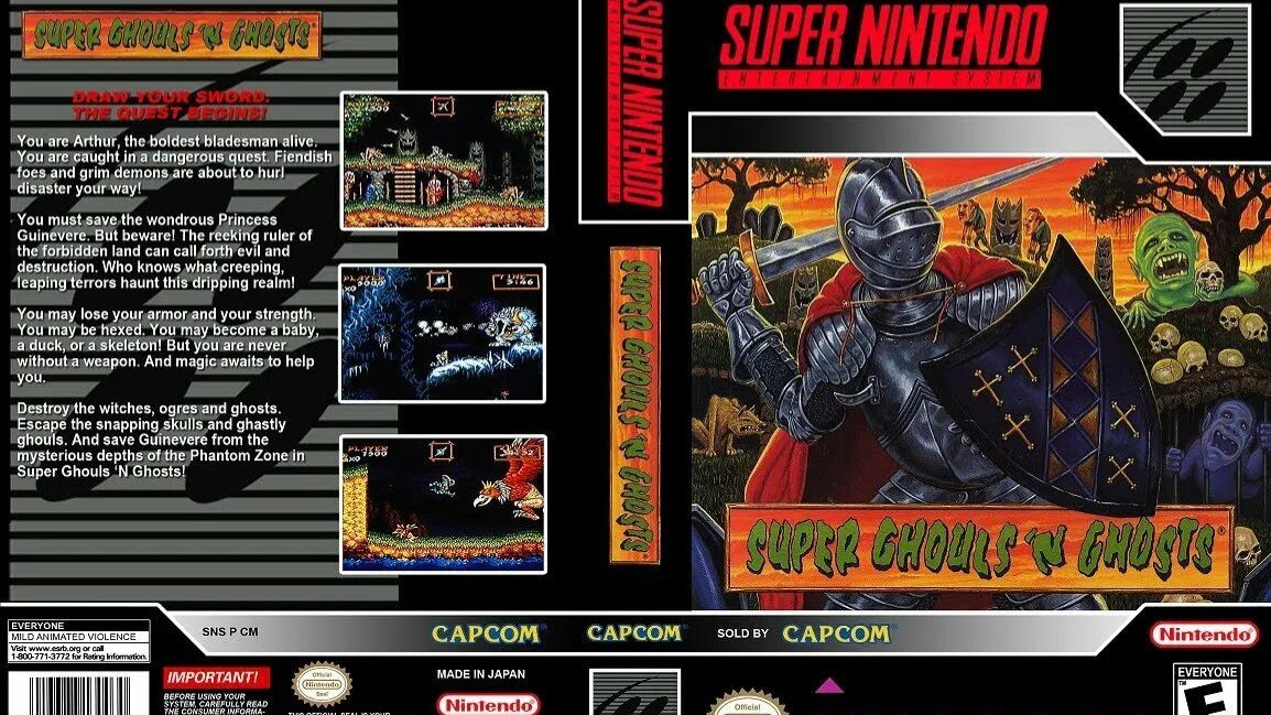 Super Nintendo (Snes) 16-bit Super Ghouls ′N Ghosts / Chou Makai Mura Полное Прохождение Без Потерь