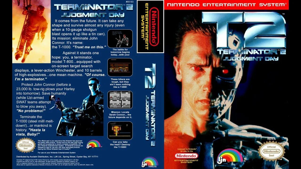 Dendy (Famicom,Nintendo,Nes) 8-bit Terminator 2 Judgment day Полное Прохождение