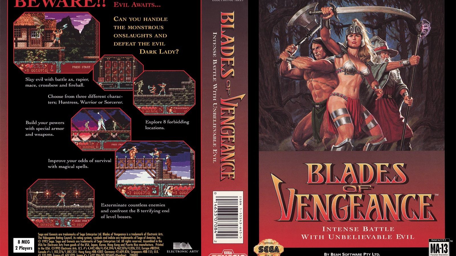 Sega Mega Drive 2 (Smd) 16-bit Blades of Vengeance Полное Прохождение