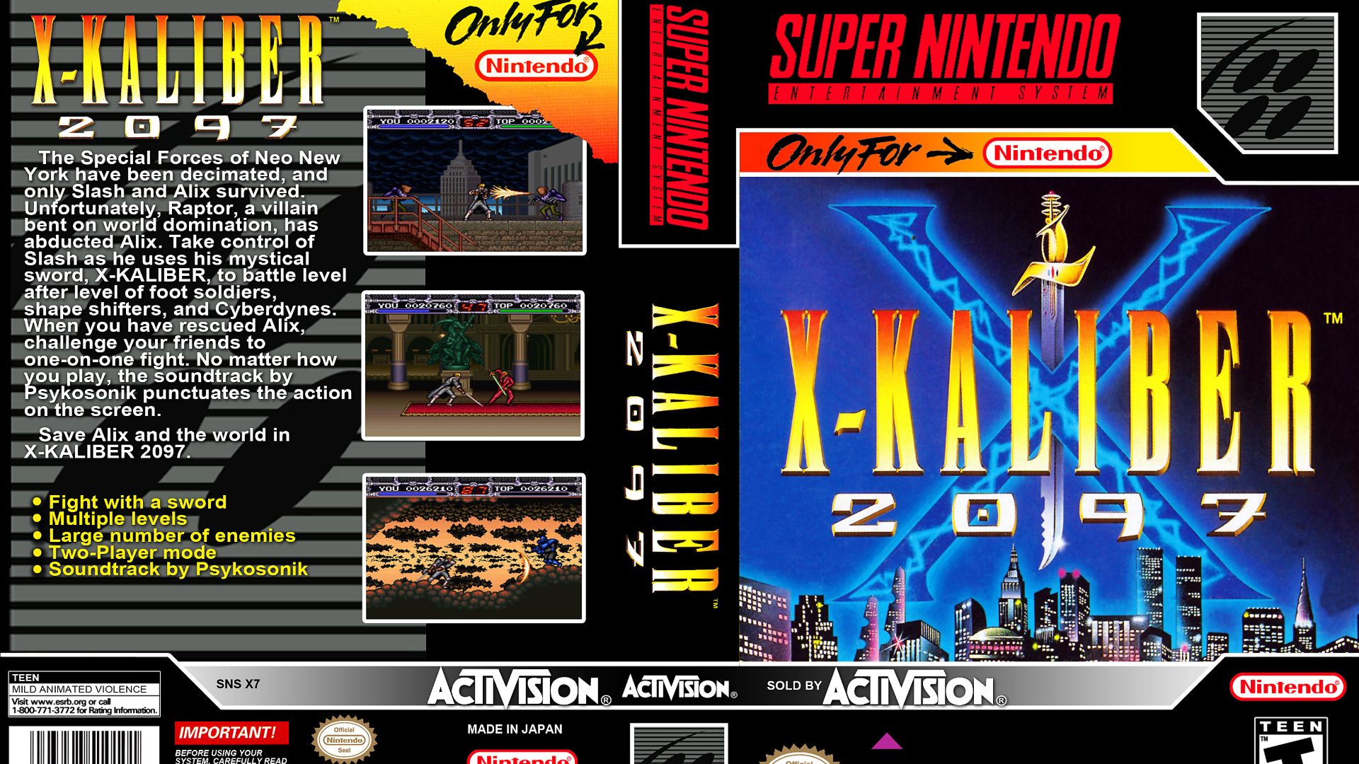 Super Nintendo (Snes) 16-bit X Kaliber 2097 Полное Прохождение