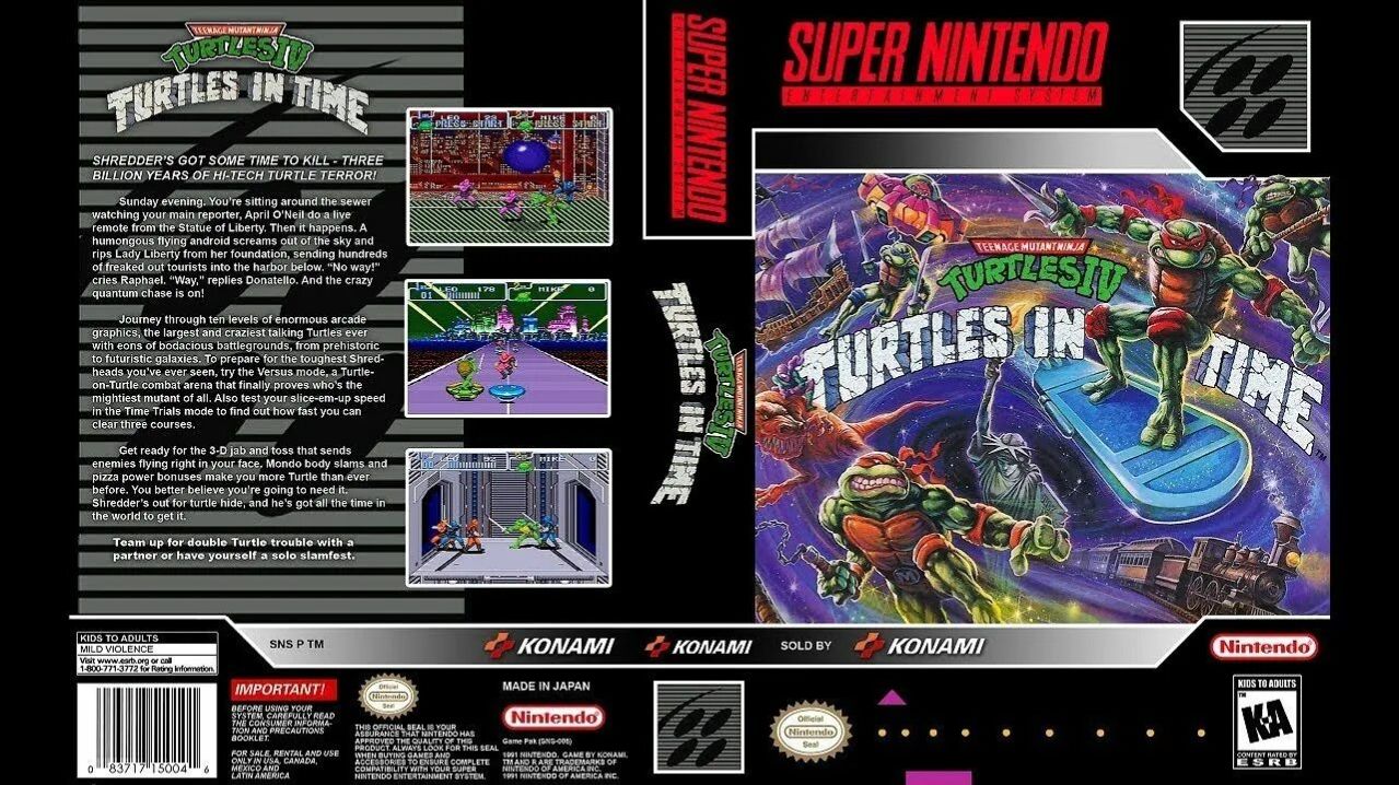Super Nintendo (Snes) 16-bit Teenage Mutant Ninja Turtles IV Turtles in Time Полное Прохождение