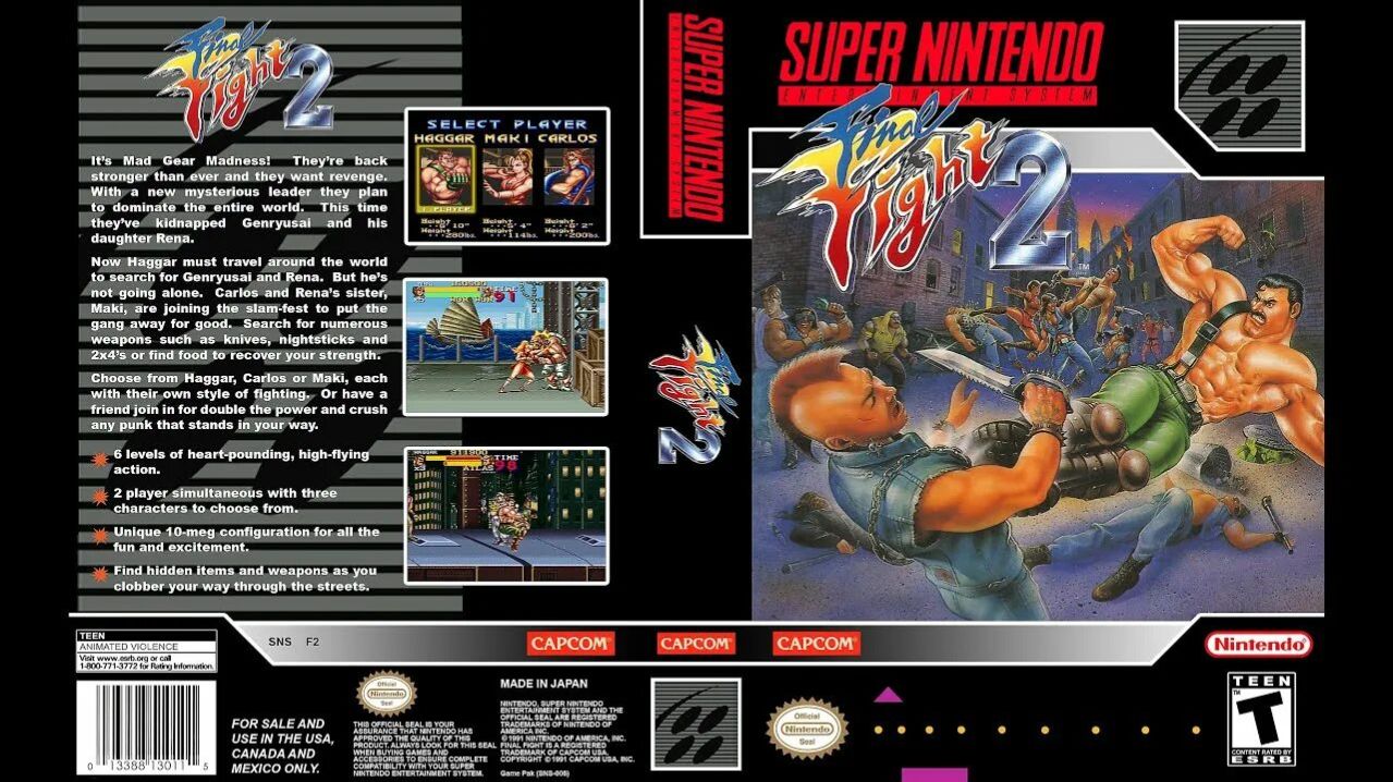 Super Nintendo (Snes) 16-bit Final Fight 2 Полное Прохождение