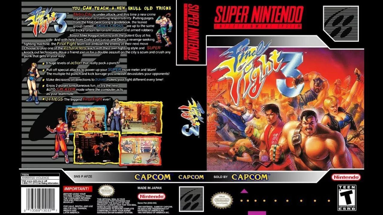 Super Nintendo (Snes) 16-bit Final Fight 3 Полное Прохождение