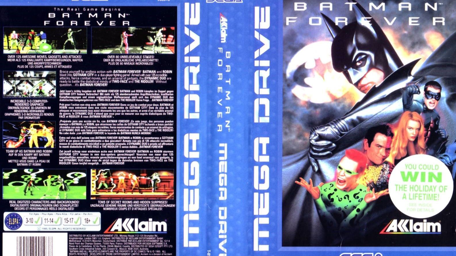 Sega Mega Drive 2 (Smd) 16-bit Batman Forever Полное Прохождение