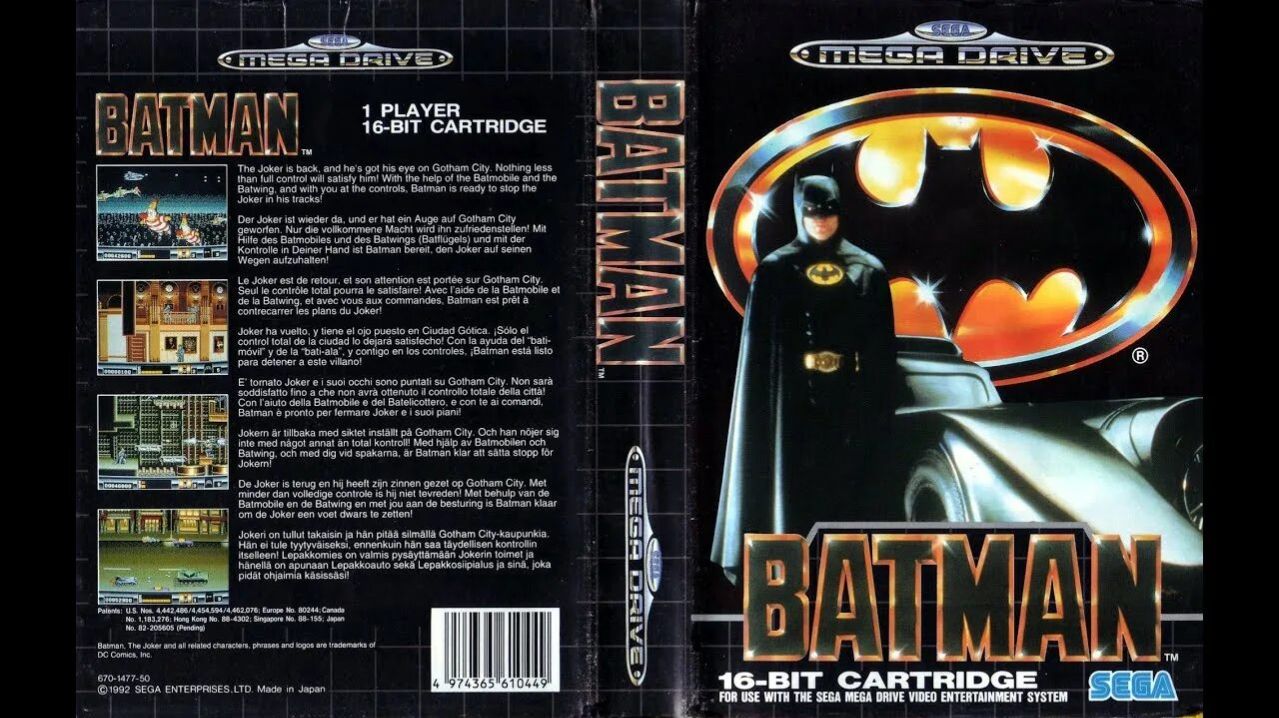 Sega Mega Drive 2 (Smd) 16-bit Batman Полное Прохождение