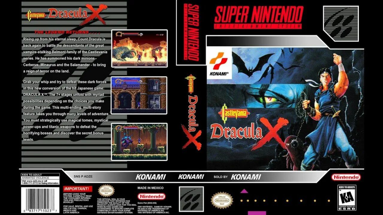 Super Nintendo (Snes) 16-bit Castlevania Dracula X Полное Прохождение