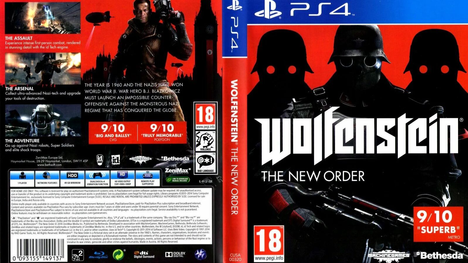 PS 4 Wolfenstein The New Order / Вольфенштейн Новый Порядок Прохождение