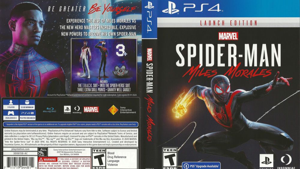 PS 4 Marvels Spider-Man Miles Morales / Человек-Паук Марвел Майлз Моралес