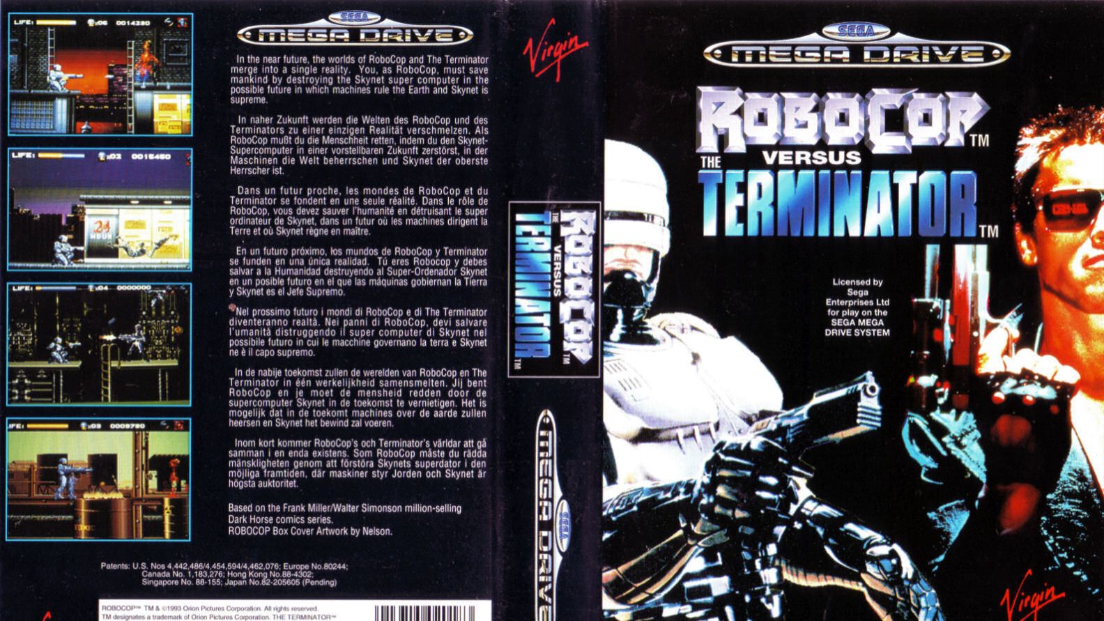 Sega Mega Drive 2 (Smd) 16-bit Robocop Versus The Terminator Полное Прохождение
