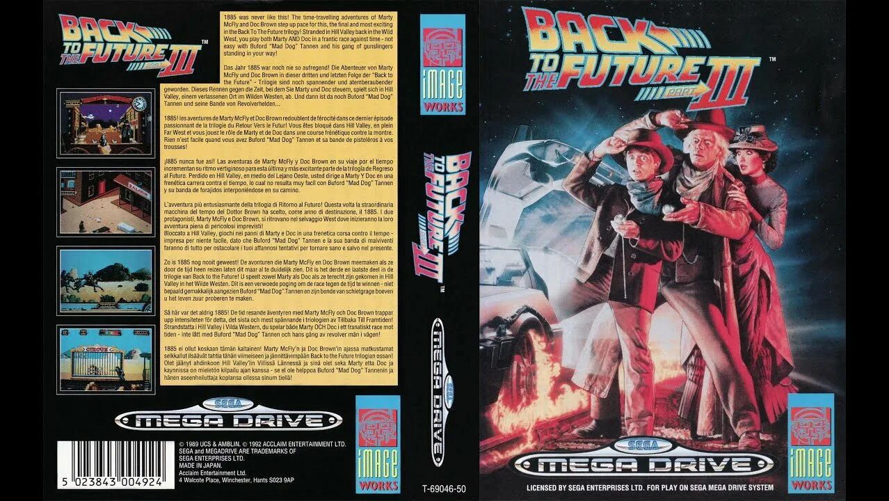 Sega Mega Drive 2 (Smd) 16-bit Back to the Future part 3 Полное Прохождение