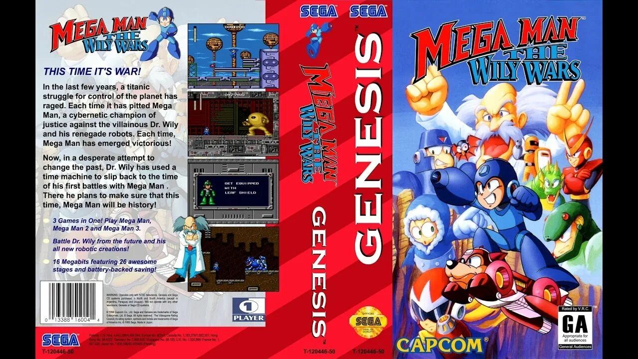 Sega Mega Drive 2 (Smd) 16-bit MegaMan (RockMan) 1 part Полное Прохождение